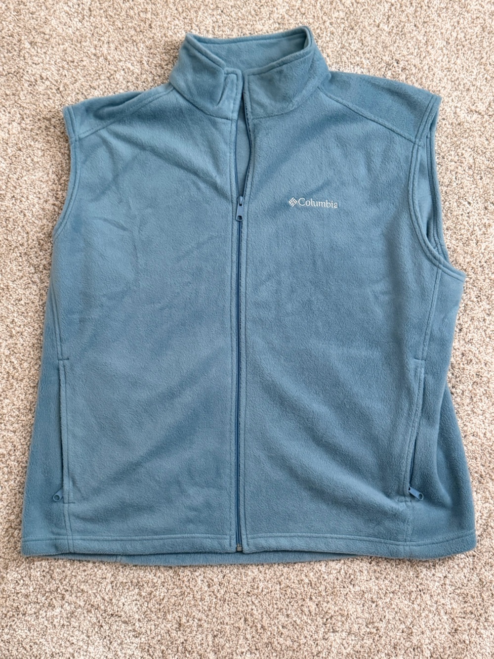 Columbia Men’s Slate Blue Full-Zip Fleece Vest